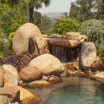 backyard waterfall and pond