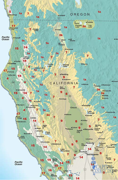 northern california sunset zone map